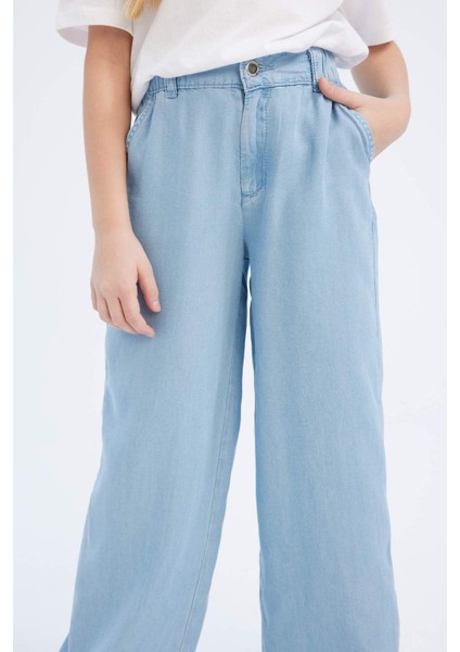 Kız Çocuk Wide Leg Geniş Paça Jean Pantolon D7103A825SM
