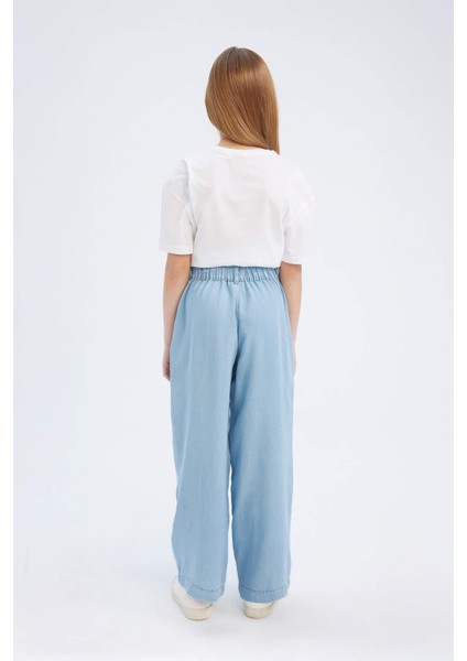 Kız Çocuk Wide Leg Geniş Paça Jean Pantolon D7103A825SM
