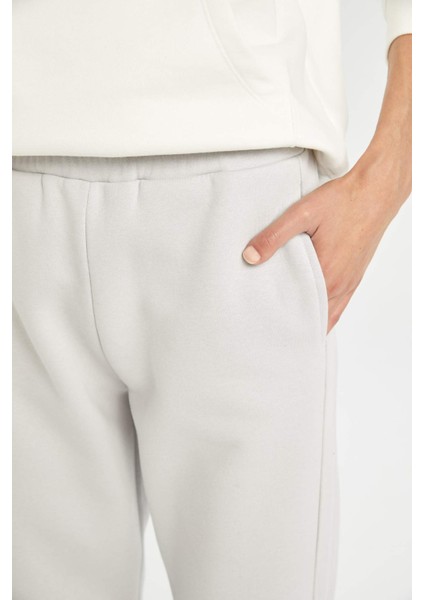 Standart Boy Jogger Kalın Kışlık Eşofman Altı Basic Düz Beli Paçası Lastikli Cepli D9934AX24WN