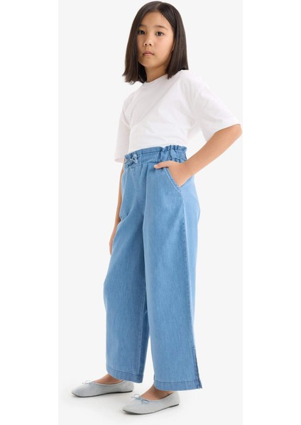 Kız Çocuk Culotte Geniş Paça Jean Pantolon D7102A825SM