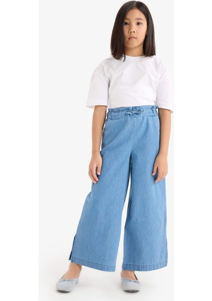 Kız Çocuk Culotte Geniş Paça Jean Pantolon D7102A825SM