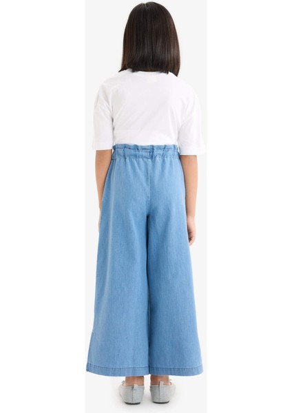 Kız Çocuk Culotte Geniş Paça Jean Pantolon D7102A825SM
