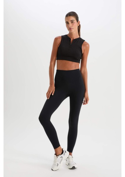 Fit Yüksek Bel Beli Saran Toparlayıcı Esnek Premium Sporcu Tayt C4564AX25SP