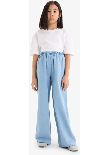 Kız Çocuk Wide Leg Geniş Paça Jean Pantolon D7101A825SM