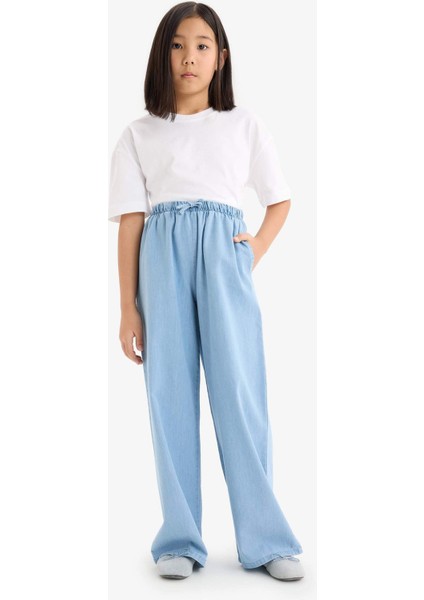 Kız Çocuk Wide Leg Geniş Paça Jean Pantolon D7101A825SM