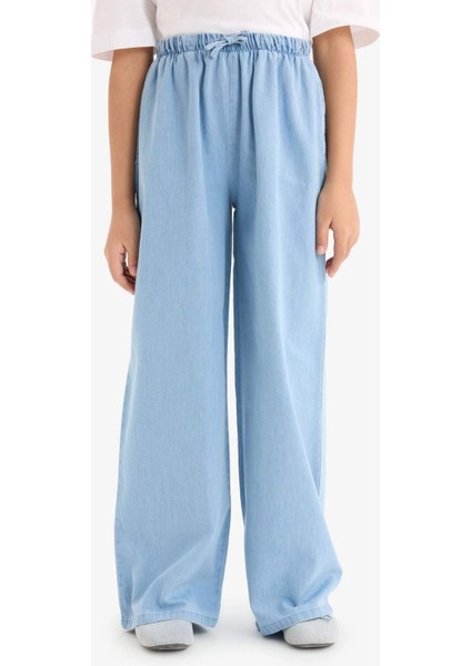 Kız Çocuk Wide Leg Geniş Paça Jean Pantolon D7101A825SM