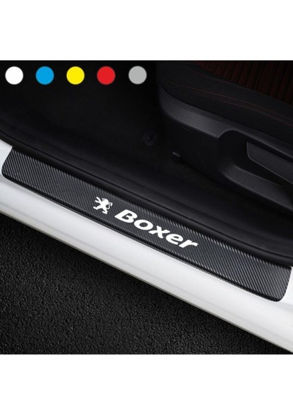 Peugeot Boxer Için Özel Yeni Uyumlu Aksesuar Oto Kapı Eşiği Özel Yeni Sticker Karbon 4 Adet