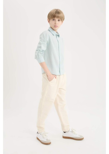 Erkek Çocuk Balloon Fit Standart Paça Twill Pantolon B6709A825SP