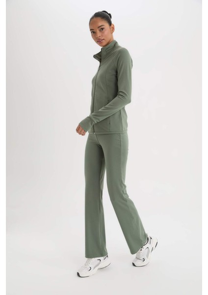 Fit Flare Fit Sporcu İnce Eşofman Altı İspanyol Paça Standart Boy Basic Düz B3988AX25SP