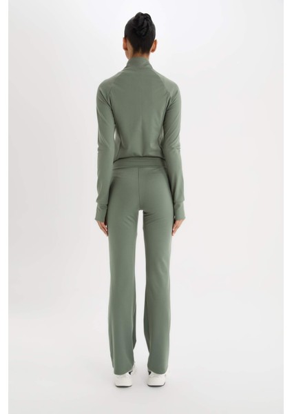 Fit Flare Fit Sporcu İnce Eşofman Altı İspanyol Paça Standart Boy Basic Düz B3988AX25SP