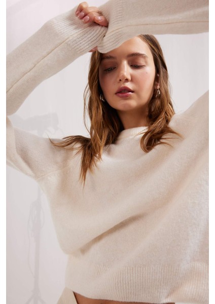 Regular Fit Bisiklet Yaka Basic Düz Soft Touch Yumuşak Triko Kazak D8678AX25SP