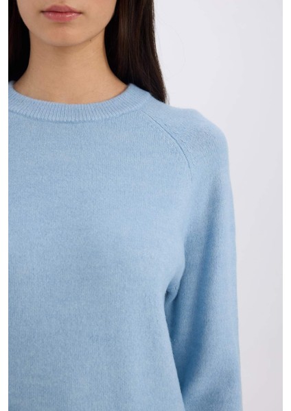 Regular Fit Bisiklet Yaka Basic Düz Soft Touch Yumuşak Triko Kazak D8678AX25SP