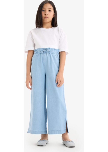 Kız Çocuk Culotte Geniş Paça Jean Pantolon D7102A825SM