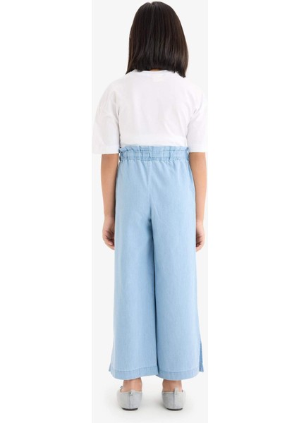 Kız Çocuk Culotte Geniş Paça Jean Pantolon D7102A825SM