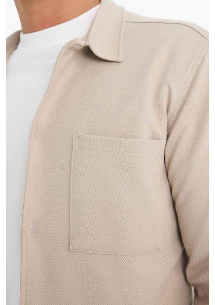 Regular Fit Polo Yaka Gömlek Ceket D7243AX25SP