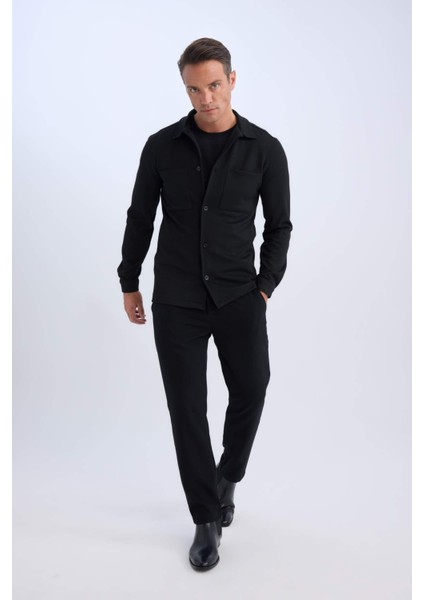 Regular Fit Polo Yaka Gömlek Ceket D7243AX25SP
