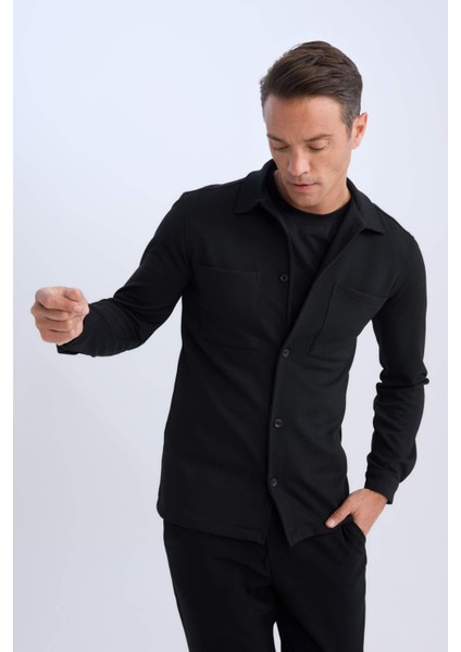 Regular Fit Polo Yaka Gömlek Ceket D7243AX25SP