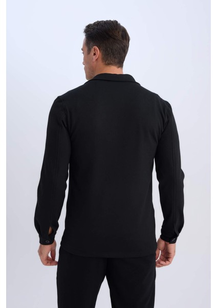 Regular Fit Polo Yaka Gömlek Ceket D7243AX25SP