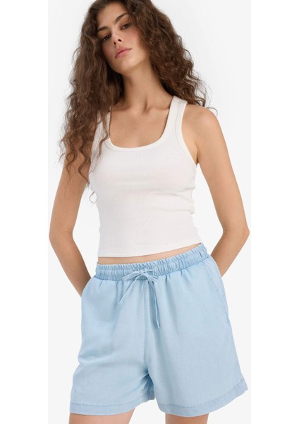 Yüksek Bel Tensel Şort D8246AX25SM