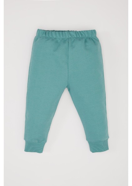 Kız Bebek 2'li Takım Çiçekli Sweatshirt Beli Lastikli Eşofman Altı C2504A525SP