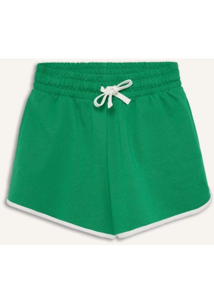Regular Fit Beli Lastikli Bağcıklı Kalın Mini Şort A6224AX25SM