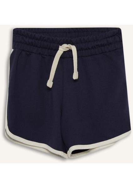Kız Çocuk Beli Lastikli Basic Düz Şort