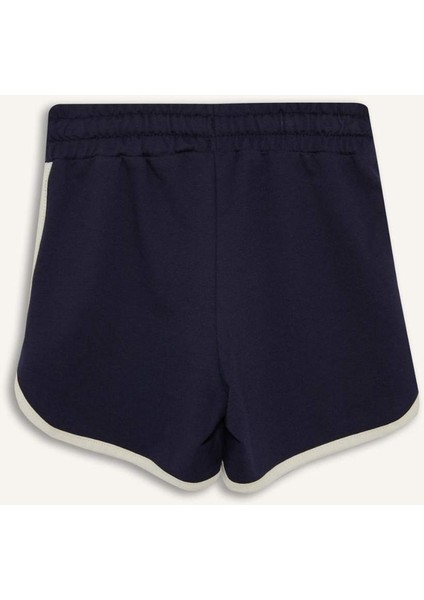 Kız Çocuk Beli Lastikli Basic Düz Şort