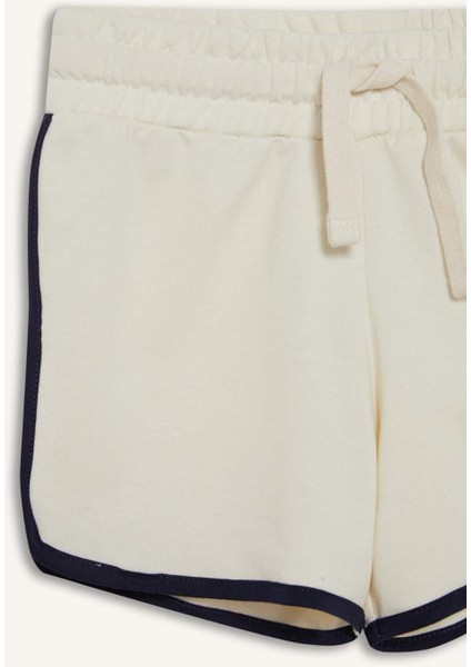 Kız Çocuk Beli Lastikli Basic Düz Şort