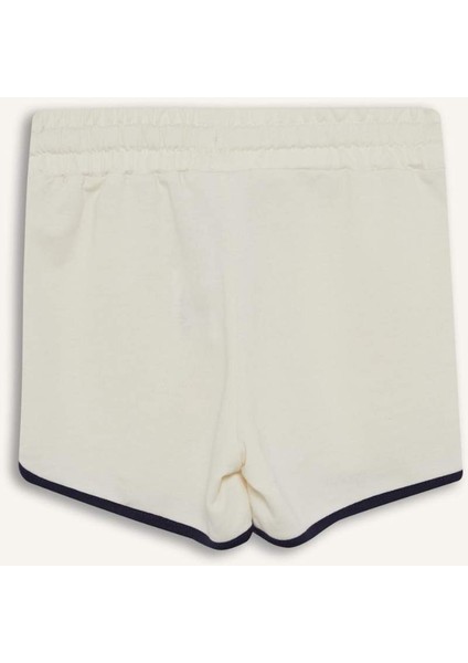 Kız Çocuk Beli Lastikli Basic Düz Şort