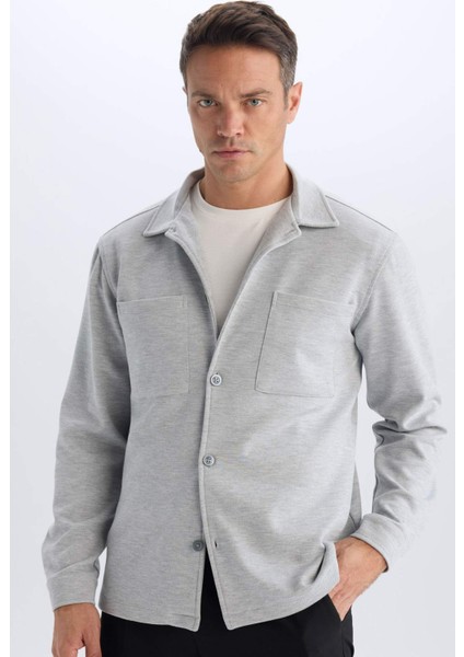 Regular Fit Polo Yaka Gömlek Ceket D7243AX25SP