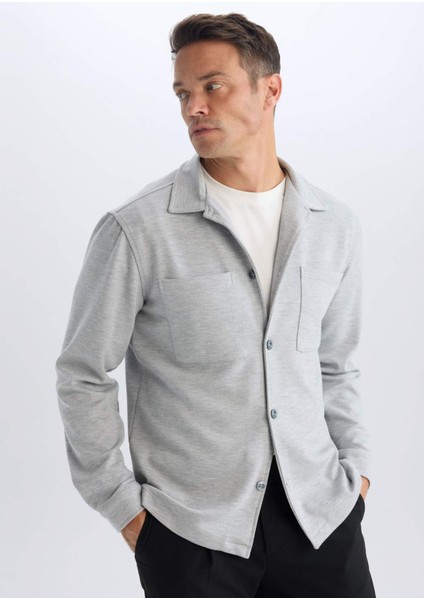 Regular Fit Polo Yaka Gömlek Ceket D7243AX25SP