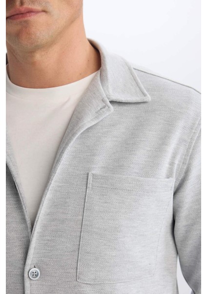 Regular Fit Polo Yaka Gömlek Ceket D7243AX25SP