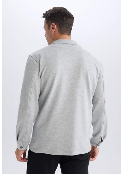 Regular Fit Polo Yaka Gömlek Ceket D7243AX25SP