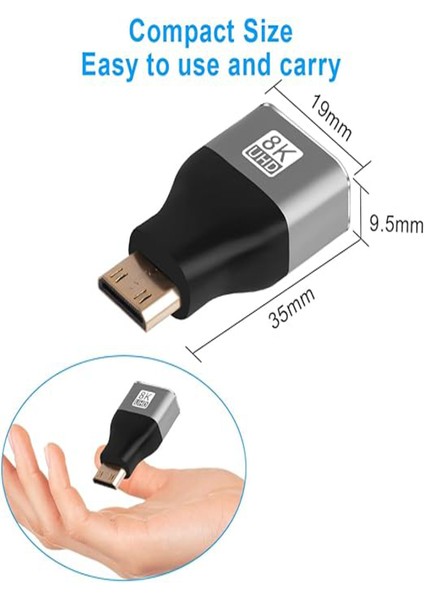 8k UHD Mini HDMI To HDMI Çevirici Dönüştürücü Converter modelleri