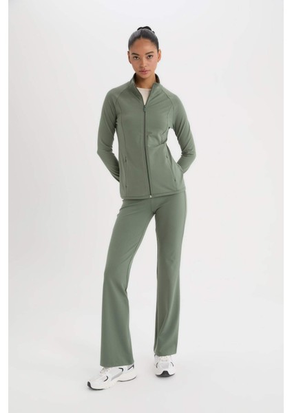 Fit Flare Fit Toparlayıcı Yüksek Bel İspanyol Paça Soft Touch Sporcu Pantolon