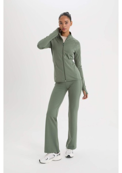 Fit Flare Fit Toparlayıcı Yüksek Bel İspanyol Paça Soft Touch Sporcu Pantolon