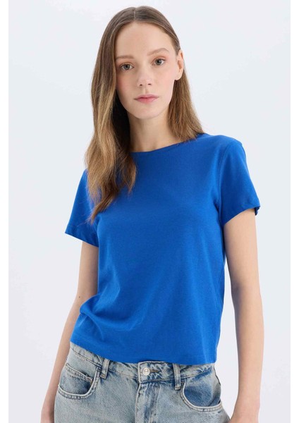 Coool Regular Fit Bisiklet Yaka Basic Düz Kısa Kollu Tişört C3852AX25SM