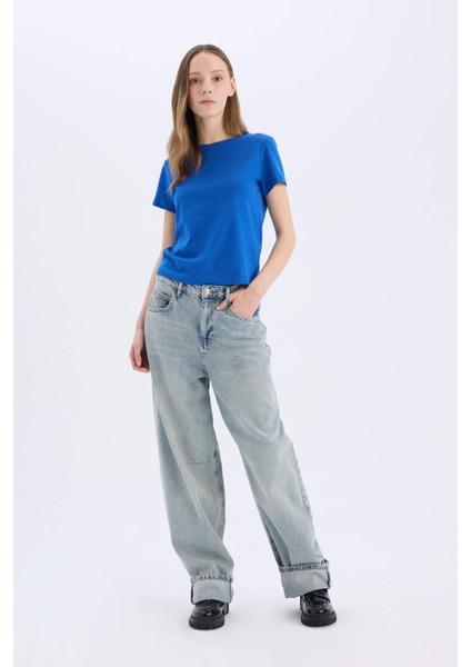 Coool Regular Fit Bisiklet Yaka Basic Düz Kısa Kollu Tişört C3852AX25SM