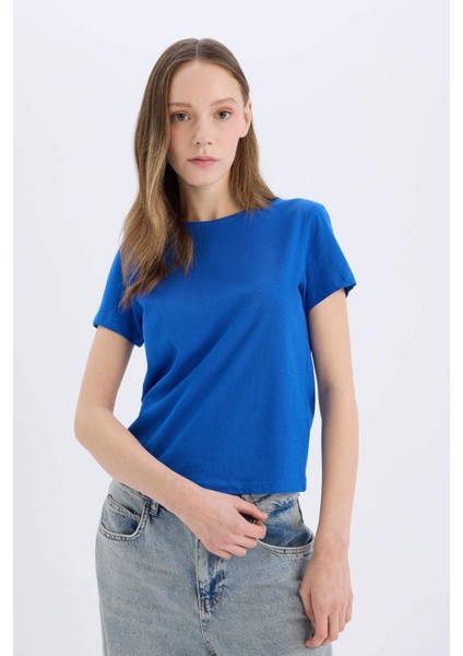 Coool Regular Fit Bisiklet Yaka Basic Düz Kısa Kollu Tişört C3852AX25SM