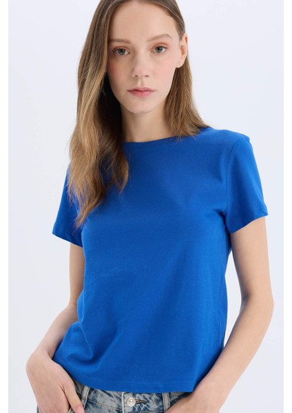 Coool Regular Fit Bisiklet Yaka Basic Düz Kısa Kollu Tişört C3852AX25SM