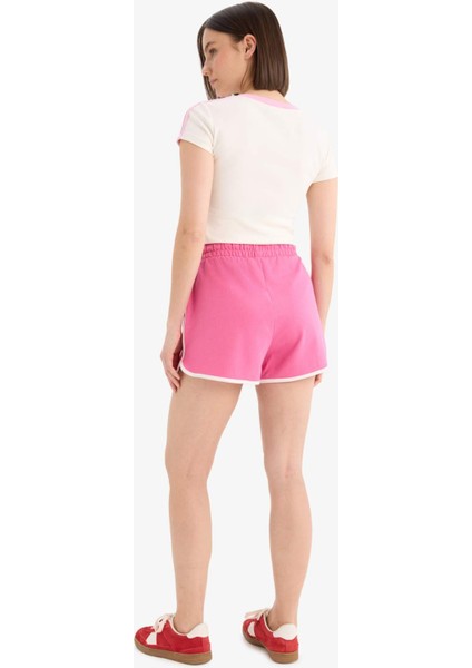 Regular Fit Beli Lastikli Bağcıklı Kalın Mini Şort A6224AX25SM