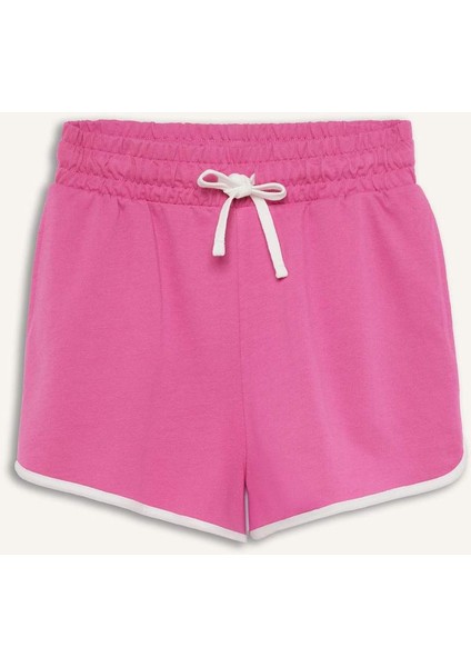 Regular Fit Beli Lastikli Bağcıklı Kalın Mini Şort A6224AX25SM