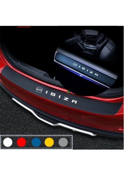 Seat Ibıza Için Özel Yeni Uyumlu Aksesuar Oto Bagaj ve Kapı Eşiği Özel Yeni Sticker Seti Karbon