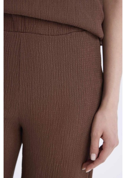 Bürümcük Pantolon Wide Leg Geniş Bol Paça Beli Lastikli C0200AX25SP