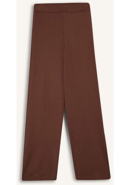 Bürümcük Pantolon Wide Leg Geniş Bol Paça Beli Lastikli C0200AX25SP