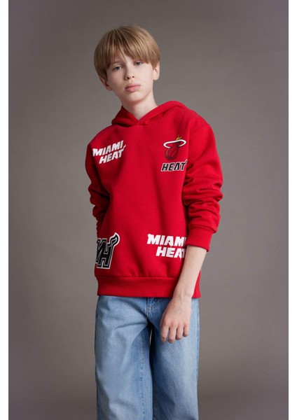 Erkek Çocuk NBA Miami Heat Kapüşonlu Sweatshirt D8002A824WN