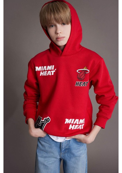 Erkek Çocuk NBA Miami Heat Kapüşonlu Sweatshirt D8002A824WN