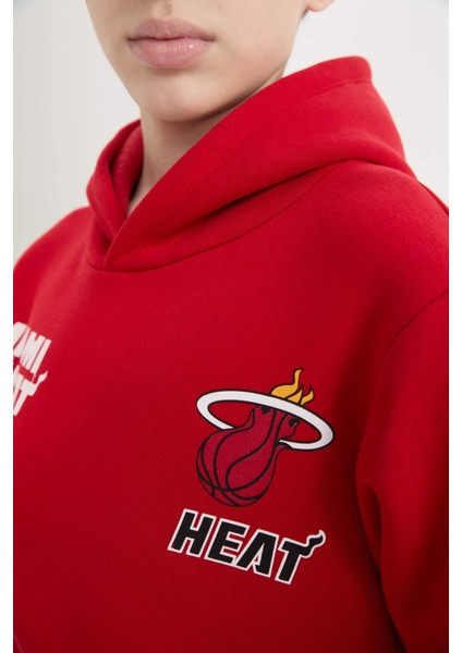 Erkek Çocuk NBA Miami Heat Kapüşonlu Sweatshirt D8002A824WN