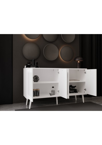 Melura Konsol 140 cm %100 Mdf Lake Ahşap Ayaklı fiyatları