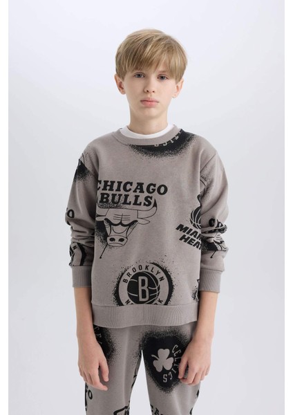 Erkek Çocuk NBA Current Teams Bisiklet Yaka Sweatshirt Y4130A624WN